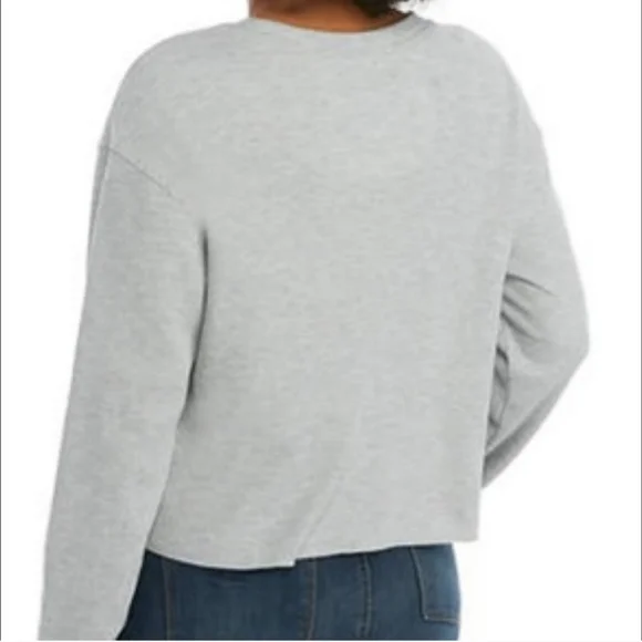 Cold Crush Graphic Crop Sweatshirt Grey Multi Size L - Picture 8 of 13